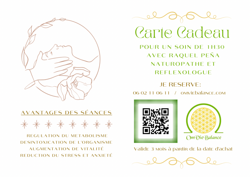 Carte cadeau Naturopathie et Reflexologie